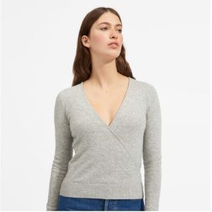 Everlane cashmere wrap sweater